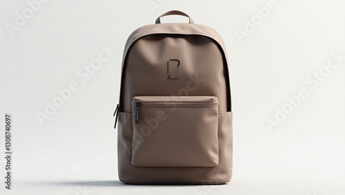 High-resolution, photorealistic PNG mockup of a sleek, modern backpack with a transparent background, showcasing a realistic fold and crease pattern, and subtle shading to give a sense of depth and te