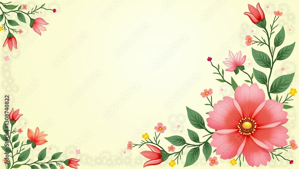 Fototapeta premium Art Spring Floral Background