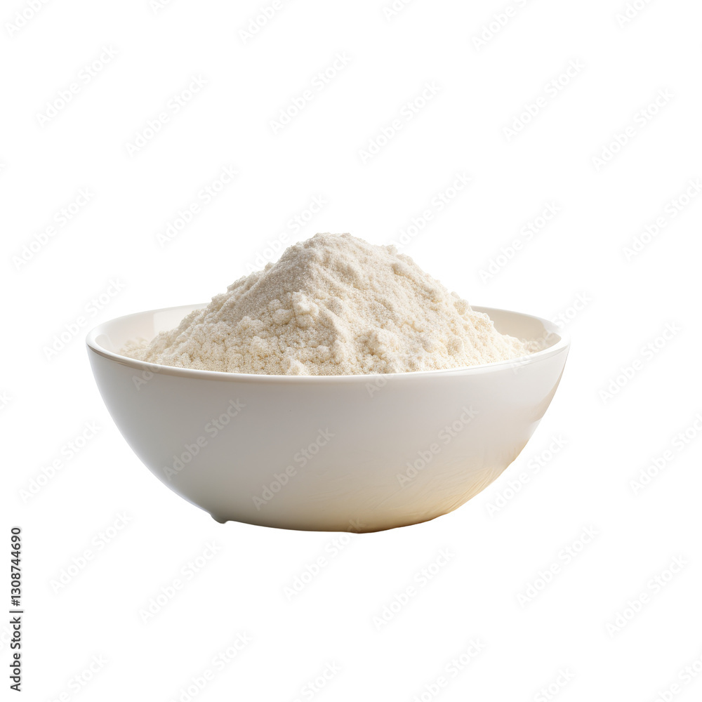 bowl of flour on transparent background bowl of flour on transparent background