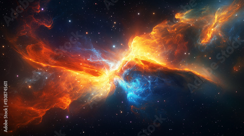 Wallpaper Mural Colorful space galaxy cloud nebula. Stary night cosmos. Universe science astronomy. Supernova background wallpaper ai generated Torontodigital.ca