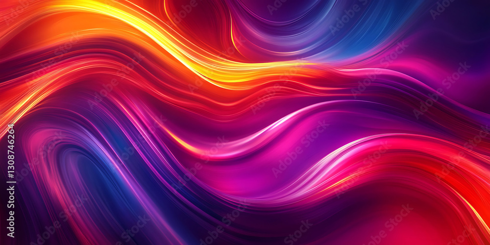 Obraz premium Abstract Flowing Waves of Color and Light for a Vibrant and Modern Digital Wallpaper