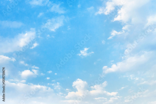 Fototapeta Naklejka Na Ścianę i Meble -  The sky is blue and clear with a few clouds scattered throughout