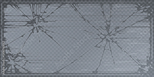 Broken glass shatter and piece. Realistic vector illustration set of explode mirror shard fragment. flying transparent sharp debris elements of smithereens beaten crystal or ice on dark background.