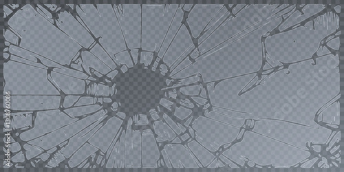 Broken glass shatter and piece. Realistic vector illustration set of explode mirror shard fragment. flying transparent sharp debris elements of smithereens beaten crystal or ice on dark background.
