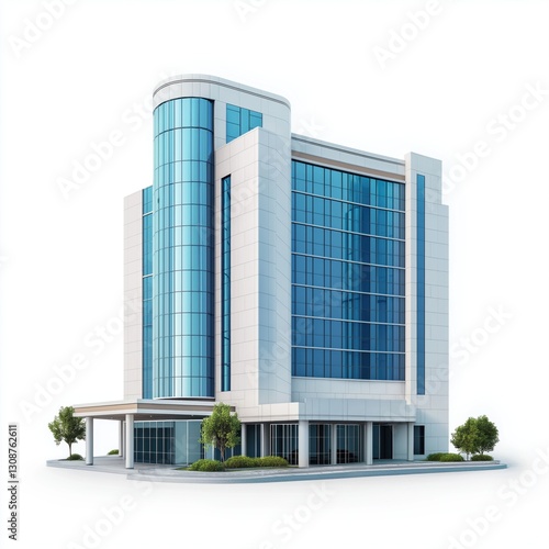 Wallpaper Mural hotel isolated on white background Torontodigital.ca