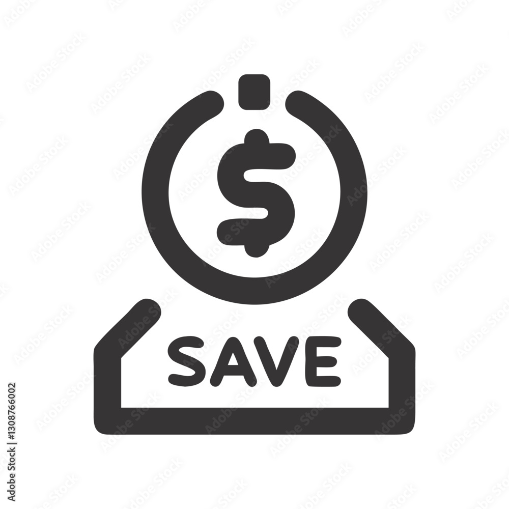 Money savings and finance icon, return money icon Money savings and finance icon, return money icon