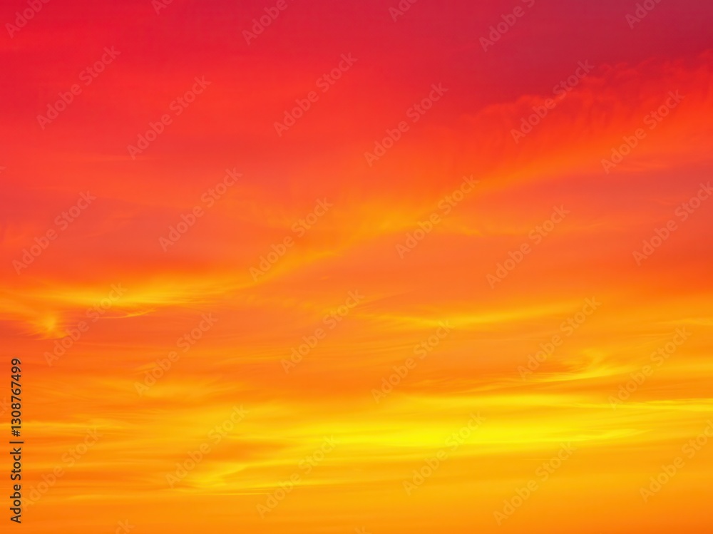 Fototapeta premium Fiery Sunset Sky with Dramatic Clouds
