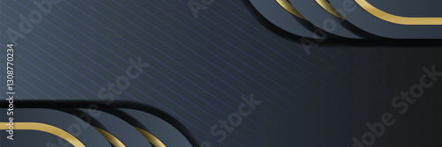 gold banner Abstract vector background board for text and message design modern. vector illustration