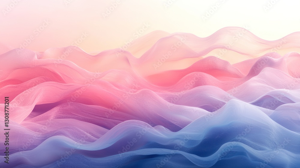 Obraz premium Abstract colorful flowing fabric creates dynamic and artistic shapes and forms