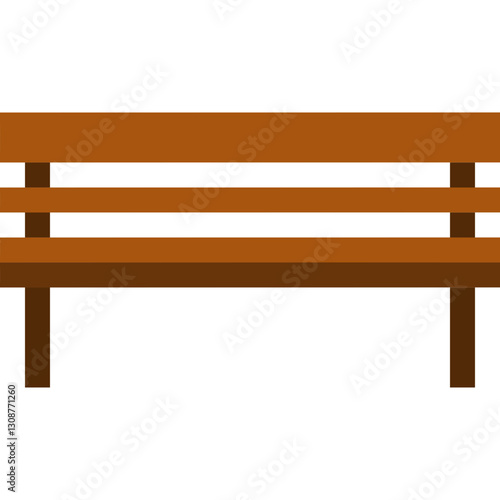 Park bench. Chair pixel style. Wood chair illustration 