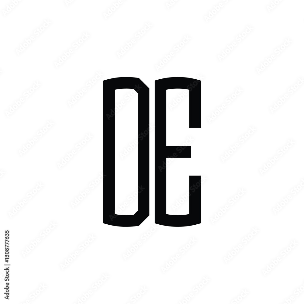 DE monogram logo design letter text name symbol monochrome logotype alphabet character simple logo DE monogram logo design letter text name symbol monochrome logotype alphabet character simple logo