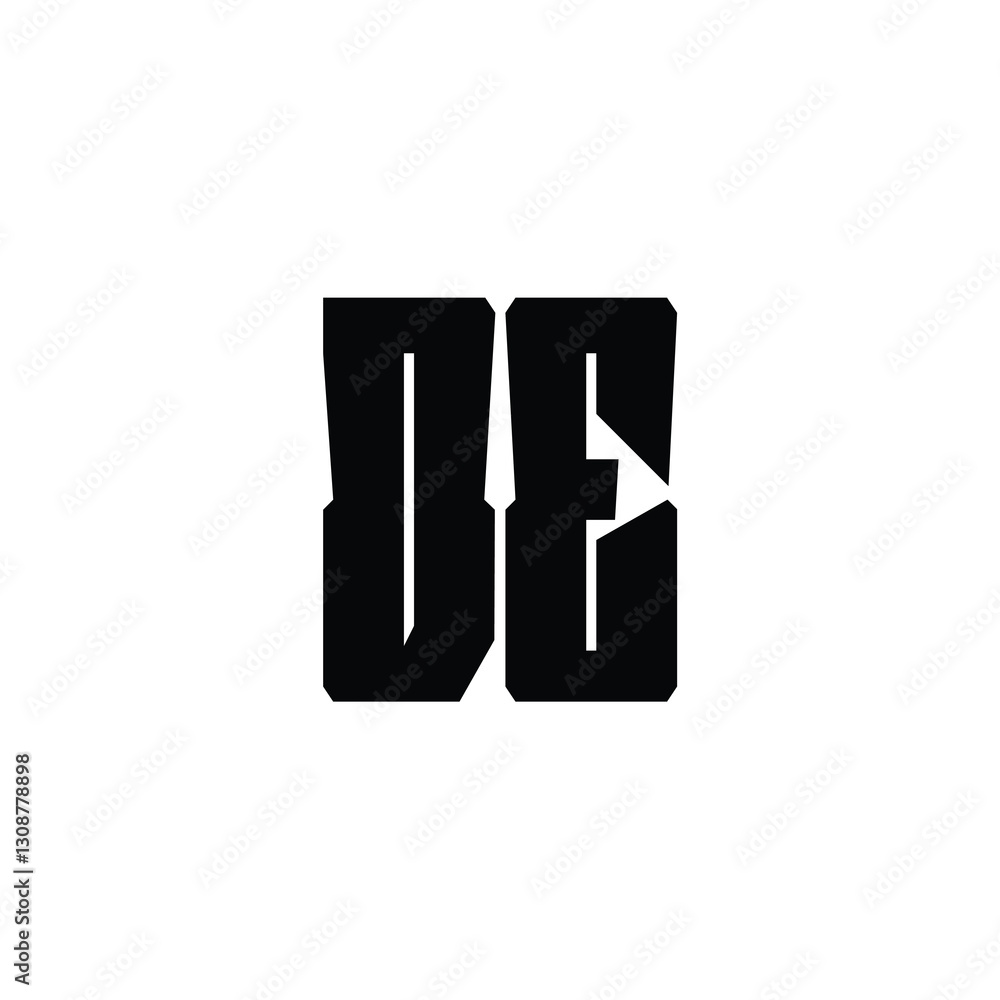 DE monogram logo design letter text name symbol monochrome logotype alphabet character simple logo DE monogram logo design letter text name symbol monochrome logotype alphabet character simple logo
