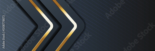 gold banner Abstract vector background board for text and message design modern. vector illustration