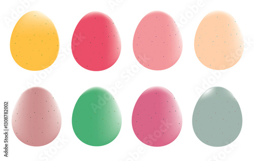 Set of colorful Easter egg with pattern for Easter Day Decoration Vector.