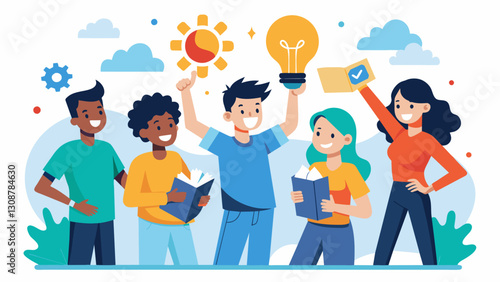 Through experiential learning activities the youth participants gained valuable skills such as teamwork decisionmaking and problemsolving essential. Vector illustration