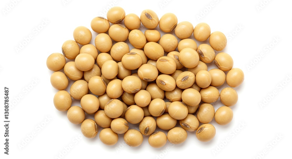 Pile of Raw Soybeans on White Background Studio Shot Still Life Pile of Raw Soybeans on White Background Studio Shot Still Life