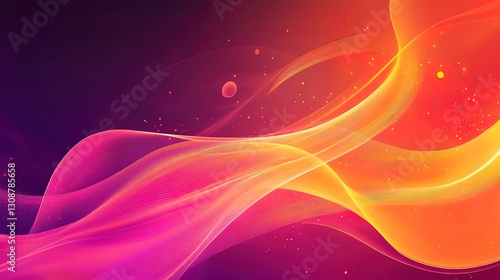 Bright neon orange and magenta swirls, bold and energetic abstract background