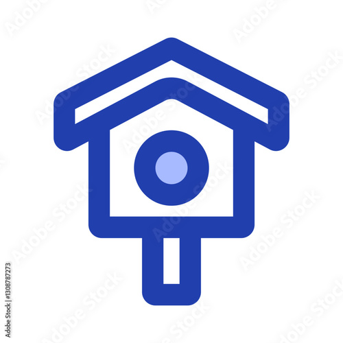 bird house blue style