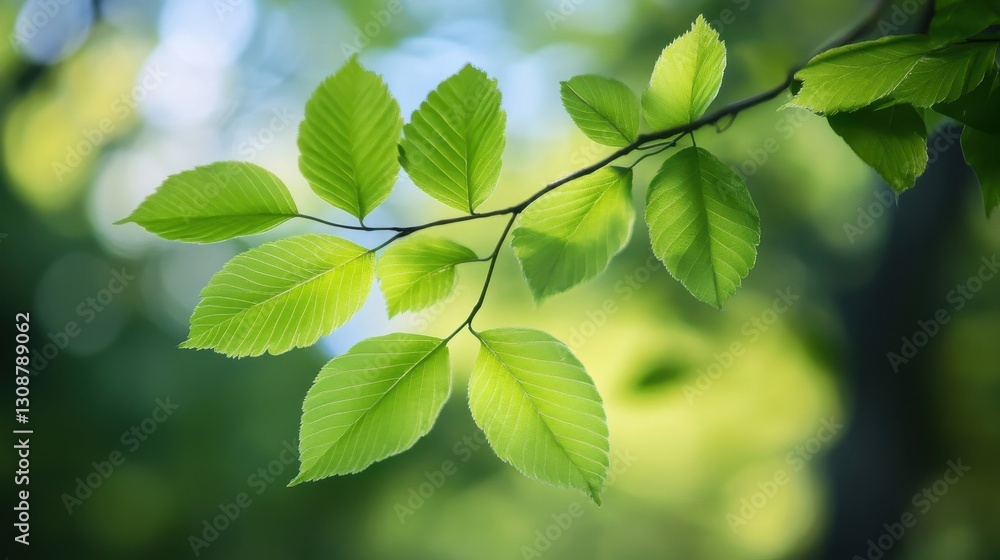 A Close Up View Of Green Leaves On A Branch A Close Up View Of Green Leaves On A Branch