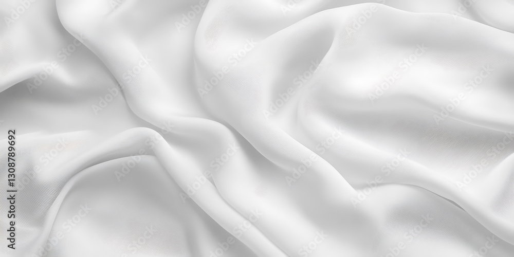 Fototapeta premium Minimalist White Fabric Wallpaper Background for Interior Design, Branding, or Digital Art Projects