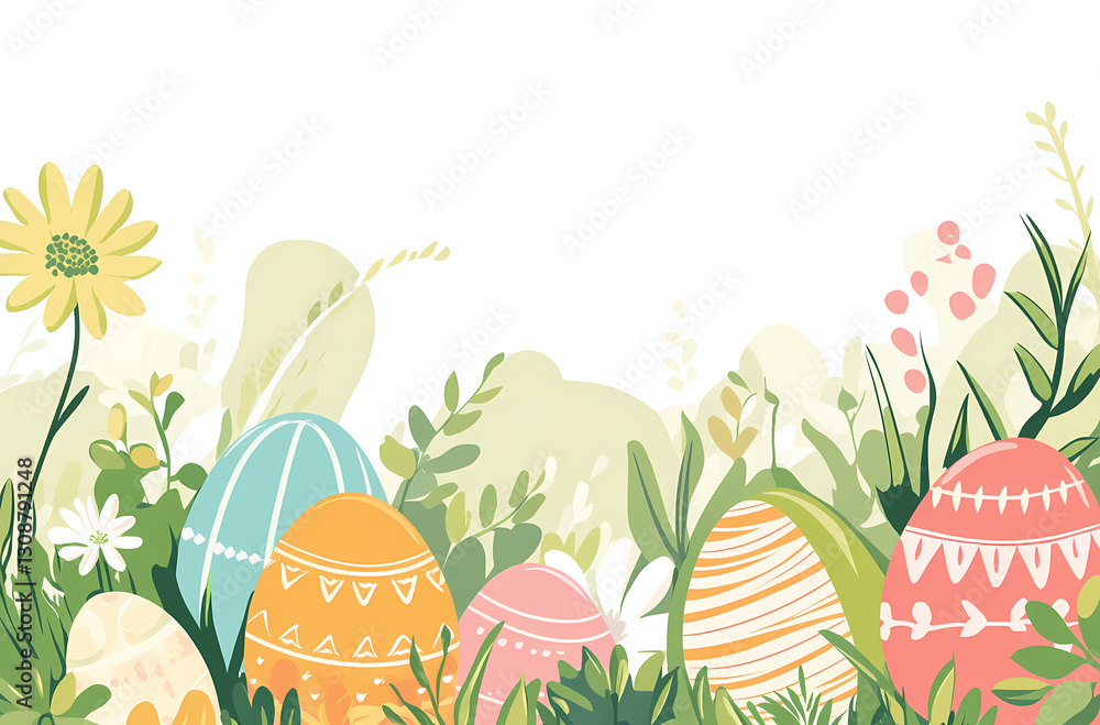 Romantic Garden of Spring Eggs Romantic Garden of Spring Eggs