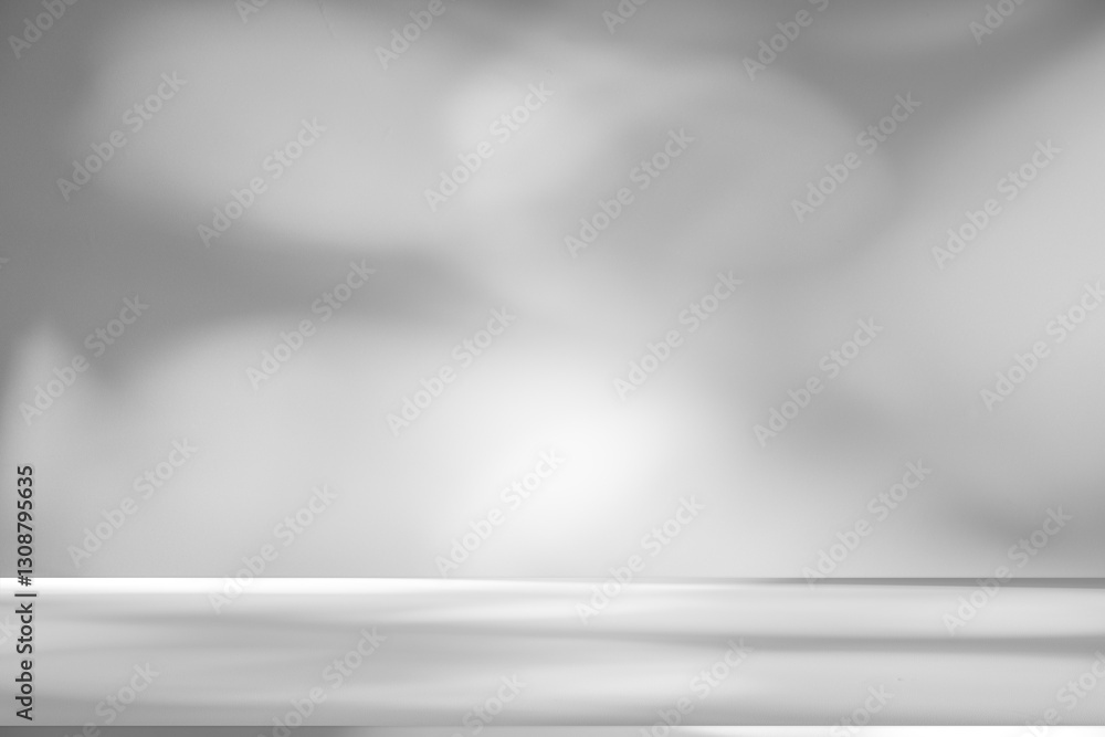 Wall interior background, studio and backdrops show products.with shadow from window color white and grey. background for text insertion and presentation product Wall interior background, studio and backdrops show products.with shadow from window color white and grey. background for text insertion and presentation product