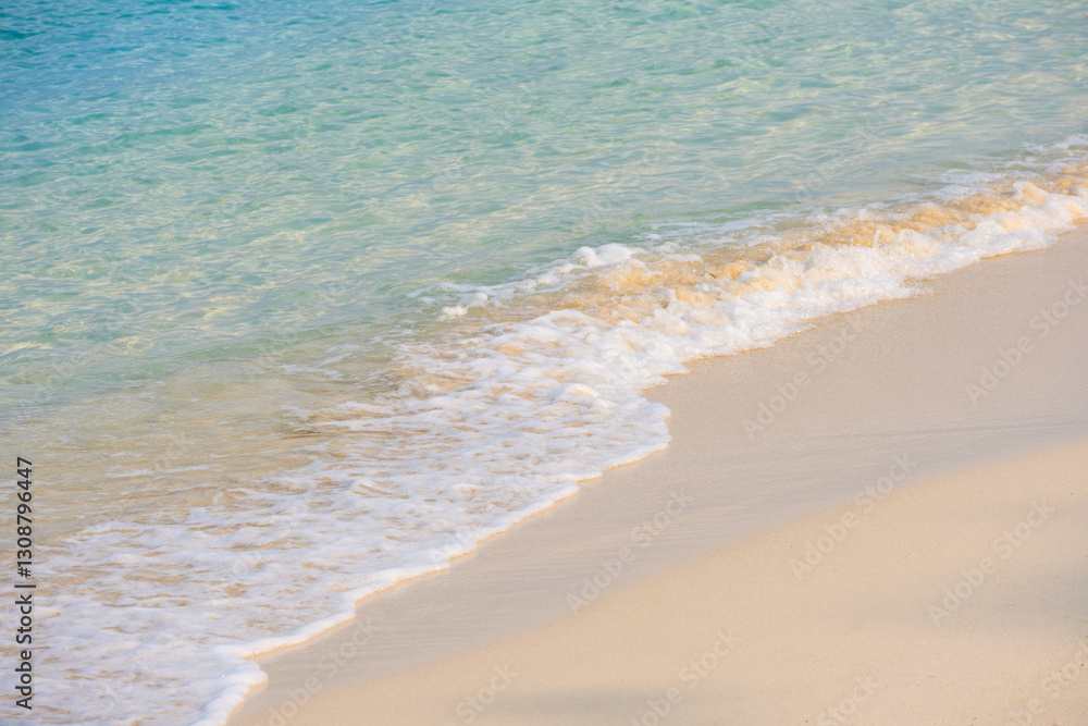 nature of the beach and sea Summer with sunshine, sandy beaches, clear blue waters sparkling against the blue sky. On an island with good ecology and environment Background for summer vacation nature of the beach and sea Summer with sunshine, sandy beaches, clear blue waters sparkling against the blue sky. On an island with good ecology and environment Background for summer vacation