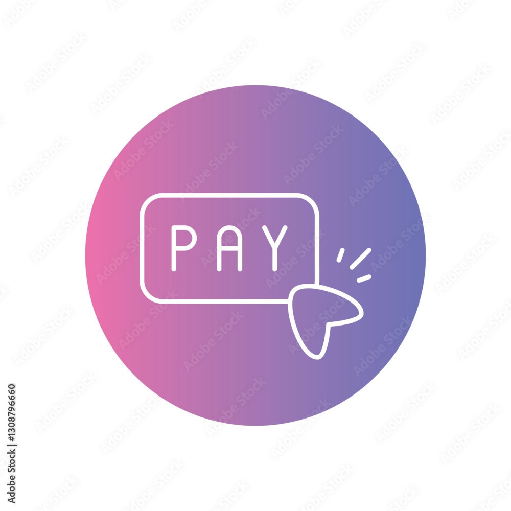 One-Click Payment icon vector stock illustration One-Click Payment icon vector stock illustration