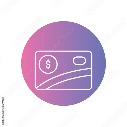 Prepaid Card icon vector stock illustration