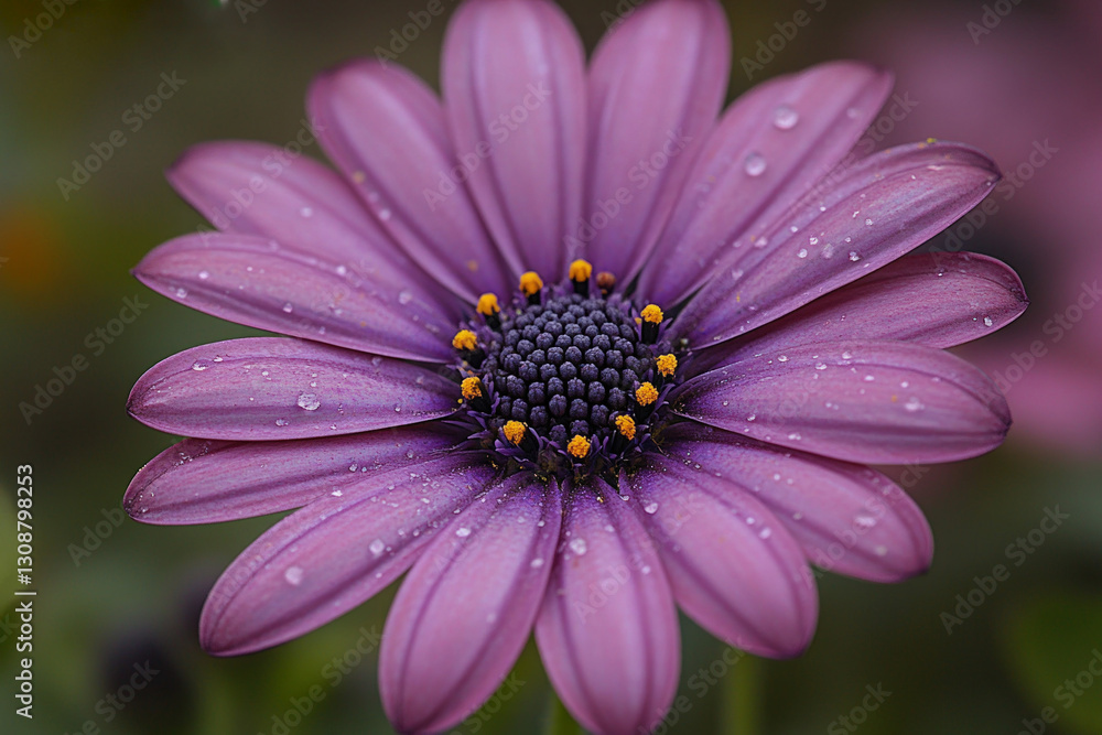 A blooming Brachycome (daisy), vibrant and detailed, garden setting