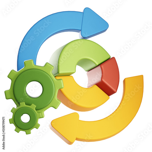 Business Management 3D Illustration