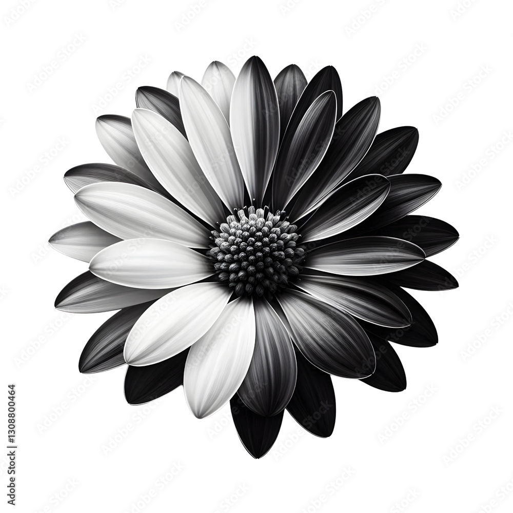 custom made wallpaper toronto digitalElegant Black and White Daisy Art perfect for Mother's Day, wedding, birthday, Valentine's Day, isolated on transparent background