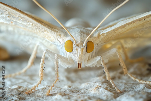A close-up of Tineola bisse...