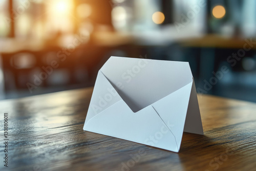 A folded mailer on a table,...