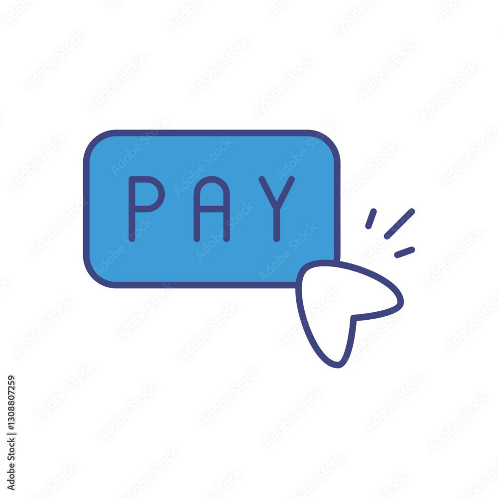 One-Click Payment icon vector stock illustration One-Click Payment icon vector stock illustration