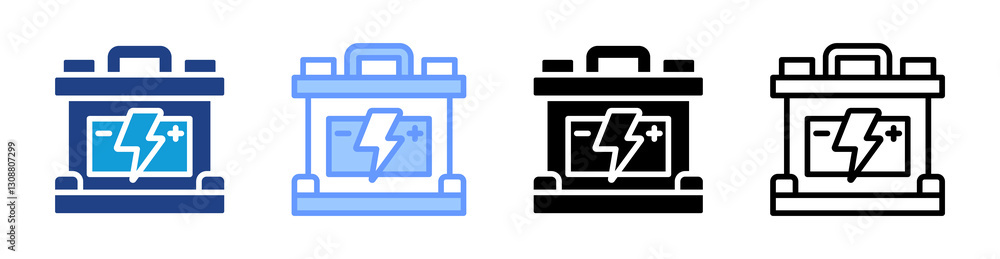 Battery icon set multiple style collection Battery icon set multiple style collection