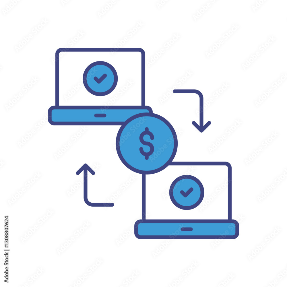 P2P Payment icon vector stock illustration P2P Payment icon vector stock illustration