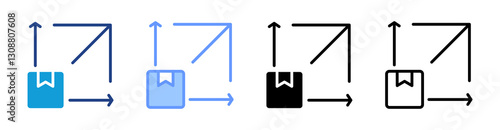 Scalability icon set multiple style collection
