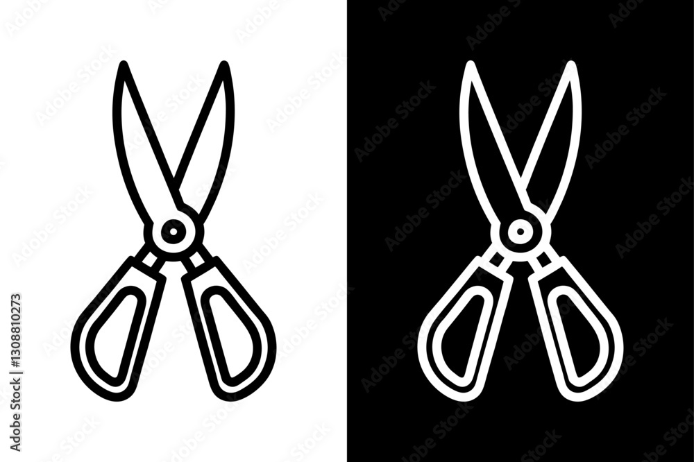 Classic Garden Clippers Icon Black and White Silhouette Vector for Outdoor & Yard Work. Classic Garden Clippers Icon Black and White Silhouette Vector for Outdoor & Yard Work.