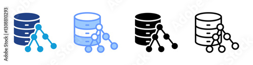 Nosql icon set multiple style collection