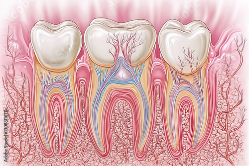 A dental illustration demon...