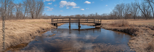 A panoramic view of a sprin...