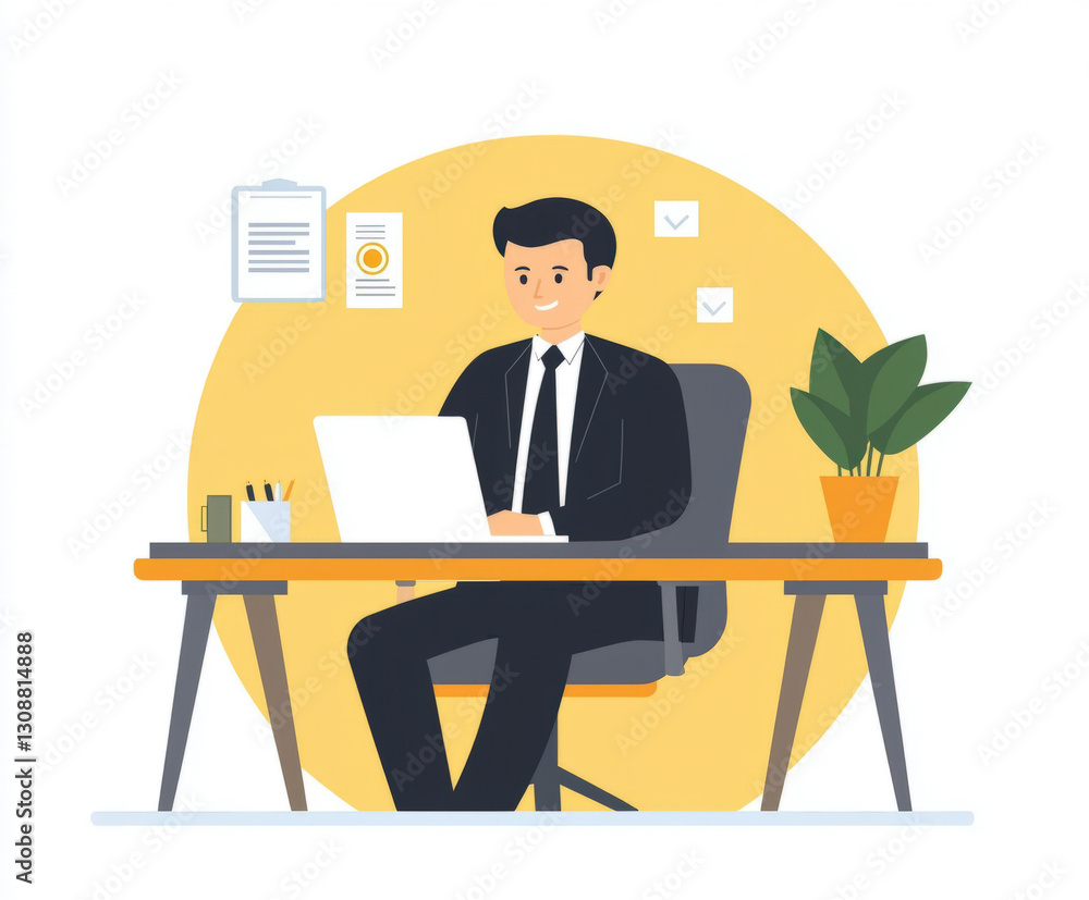 business man working on laptop isolated business man working on laptop isolated