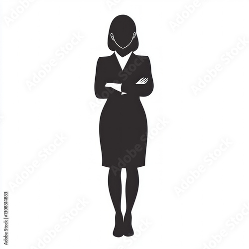business woman silhouette i...