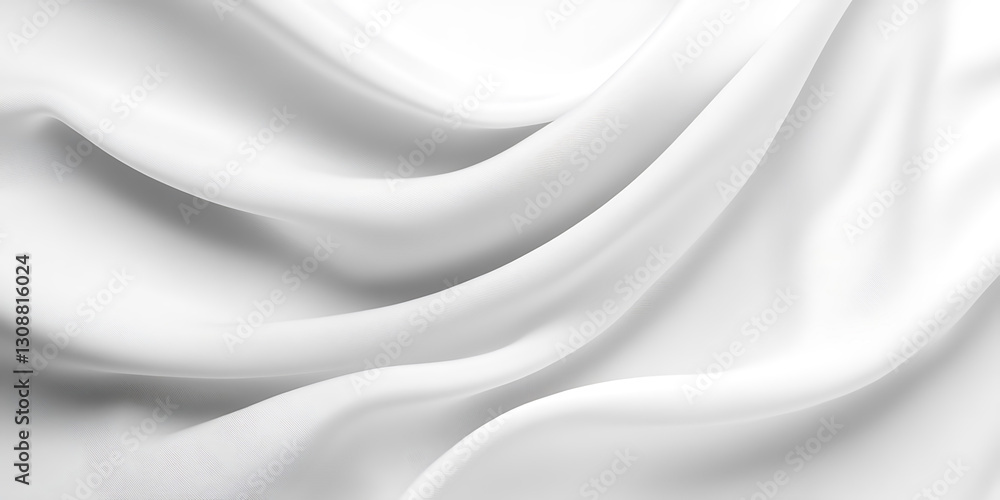 Fototapeta premium Minimalist White Fabric Wallpaper Background for Interior Design, Branding, or Digital Art Projects