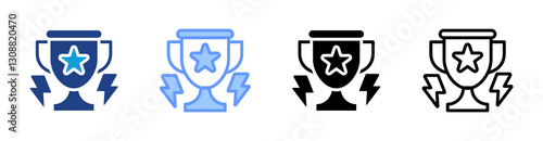 Competition icon set multiple style collection