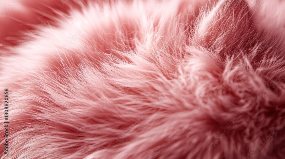 Fototapeta premium A close-up of soft, pink faux fur, showcasing texture and color.