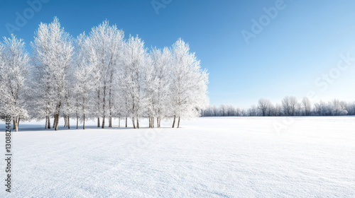 Wallpaper Mural breathtaking winter landscape with frost covered trees and clear blue sky Torontodigital.ca