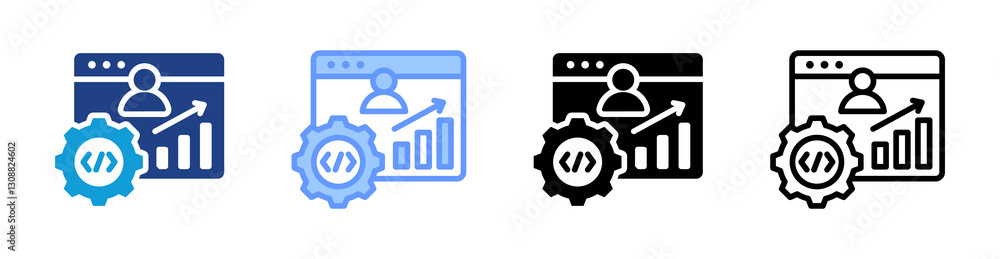 Performance icon set multiple style collection Performance icon set multiple style collection