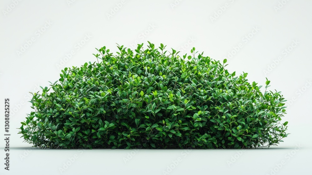 Obraz premium A lush green bush with dense foliage against a plain background.